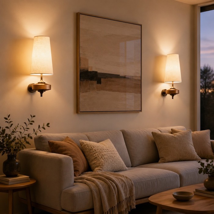 pair-of-fabric-sconces-living-room-ambient-light
