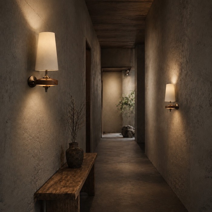 wabi-sabi-cafe-hallway-lighting-design