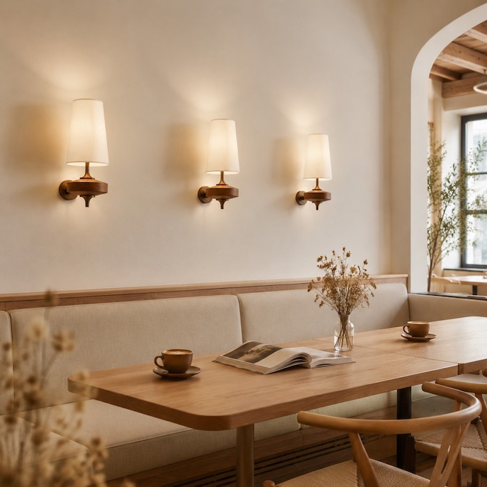 instagrammable-cafe-booth-multiple-wall-lamps