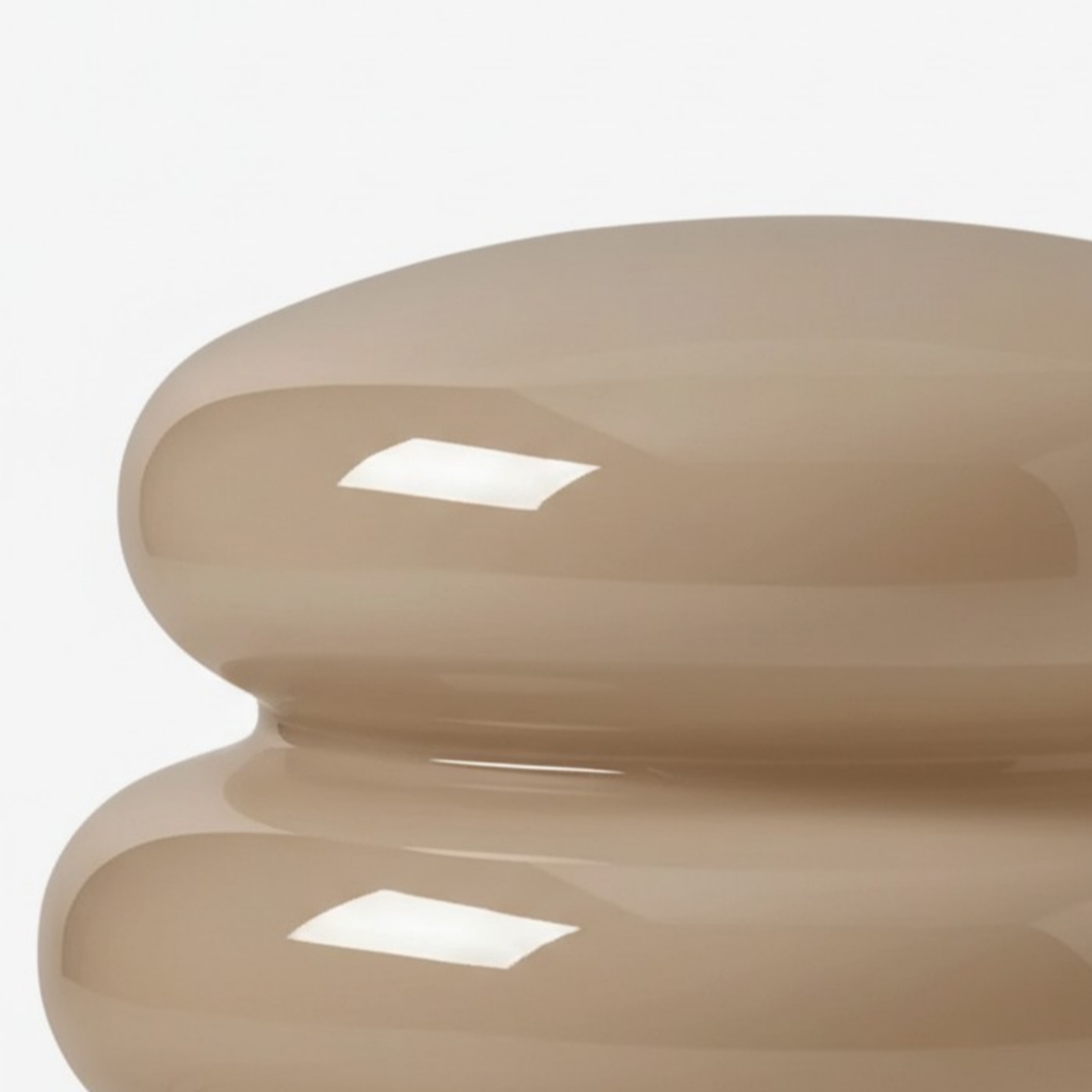 Small Opal Table Lamp rounded opal glass shade detail