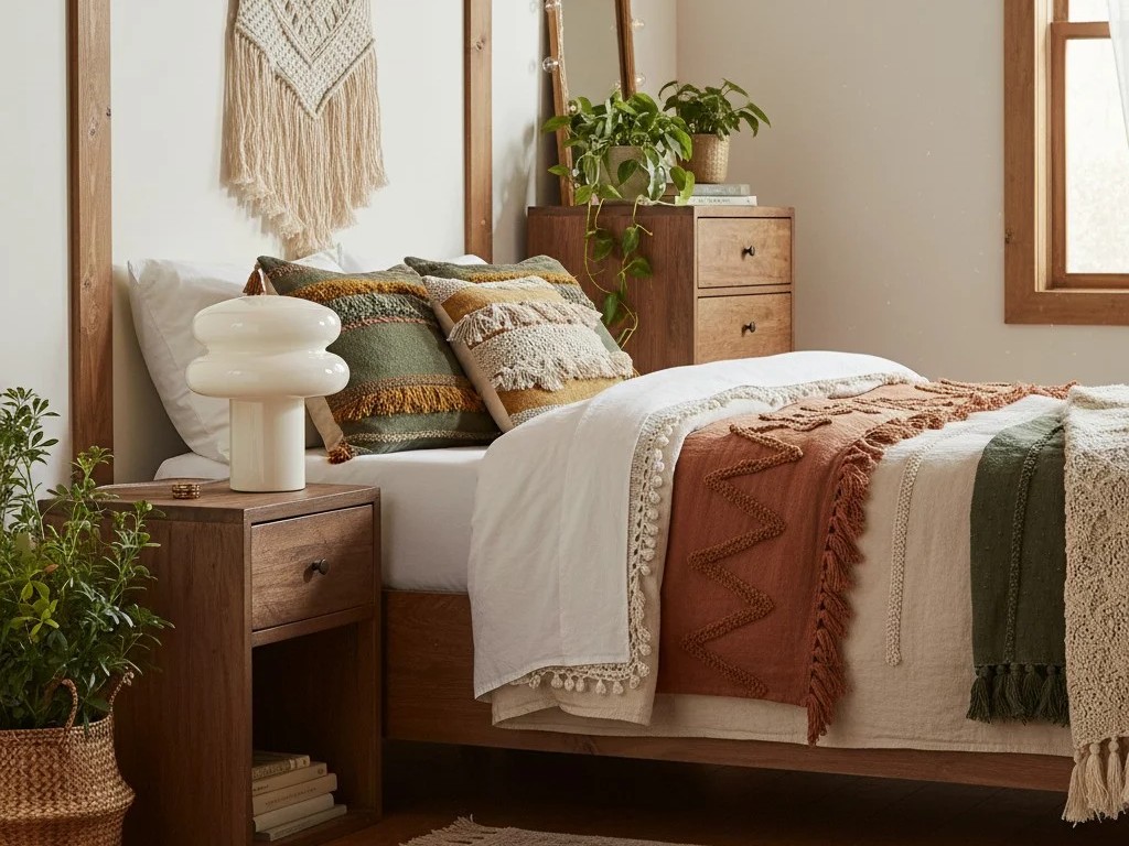Small Opal Table Lamp in a bedroom setting