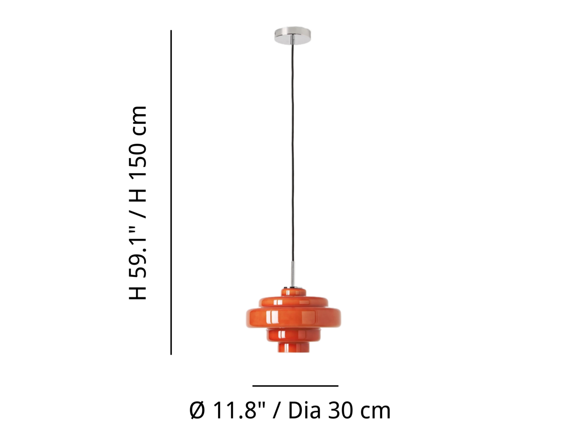 Koloro pendant lamp dimensions