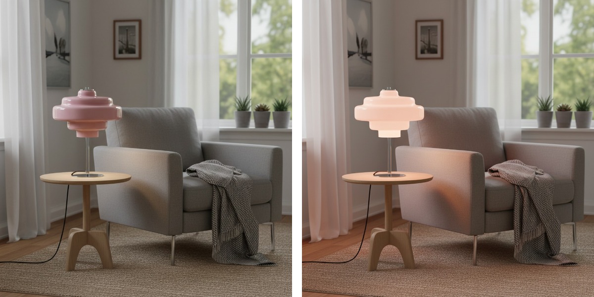 Koloro lamp lighting effects comparison