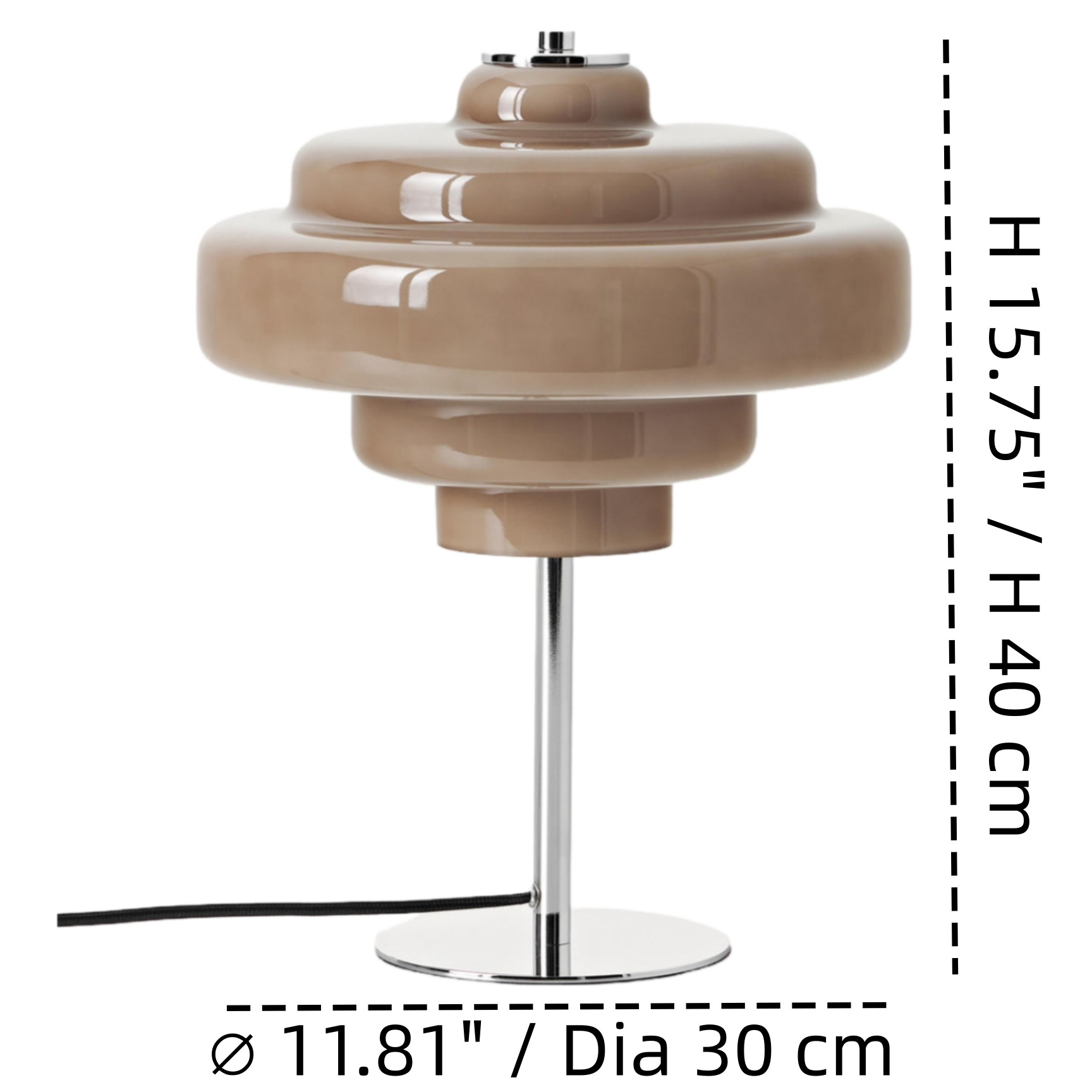 Koloro lamp size specifications diagram