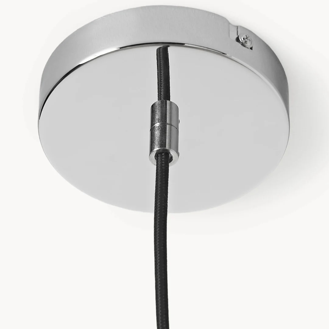 Chrome canopy detail for Koloro pendant lamp