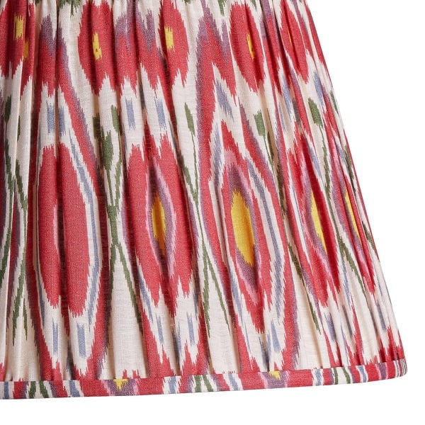 Detail of the red ikat fabric shade