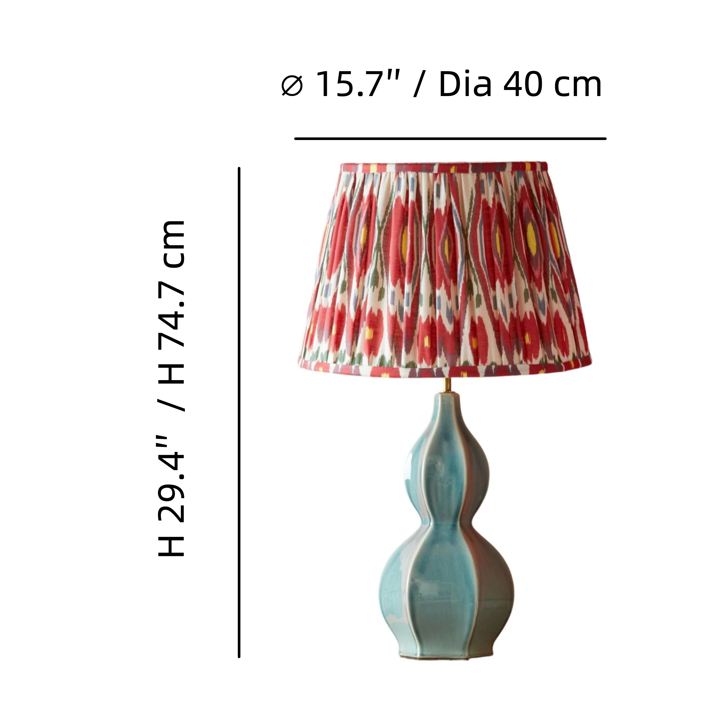 Thalune table lamp dimension diagram