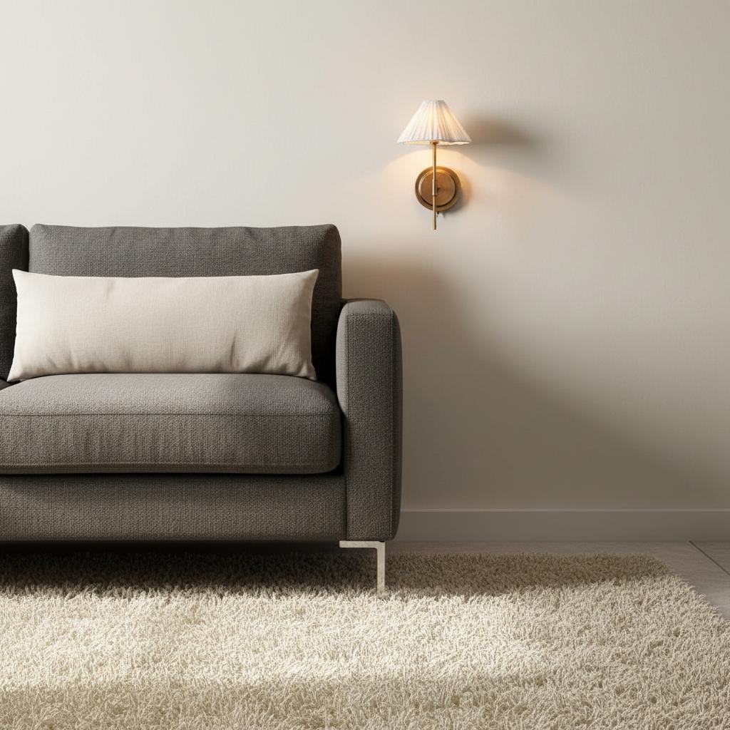 Lindi wall light beside a sofa