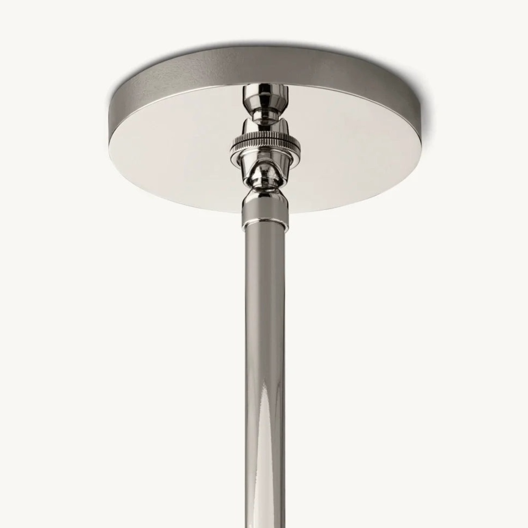 Canopy, rod and fittings crafted of steel