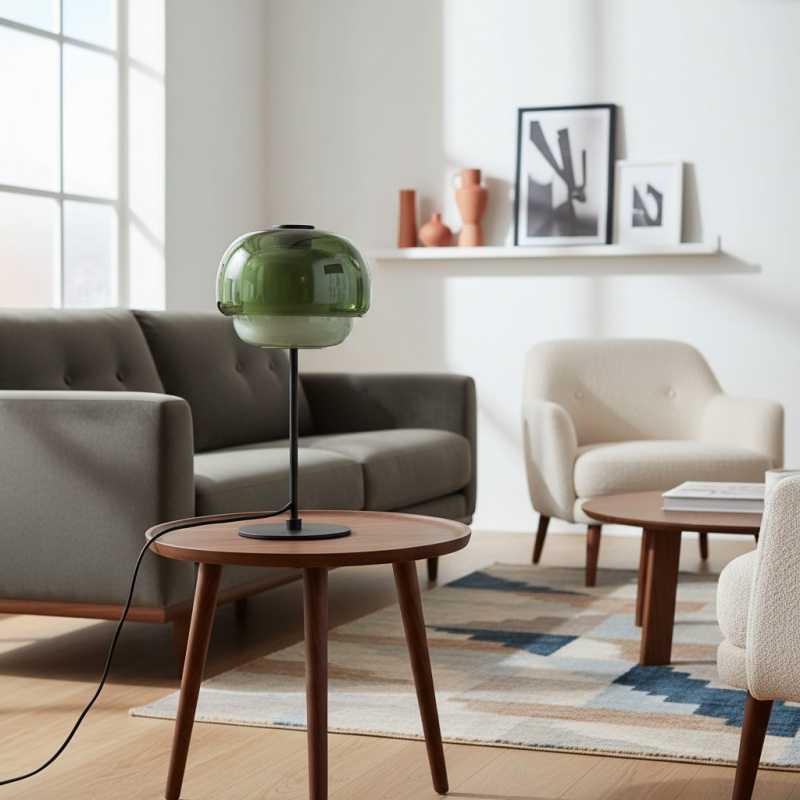 Green Clinco table lamp in a lounge setting