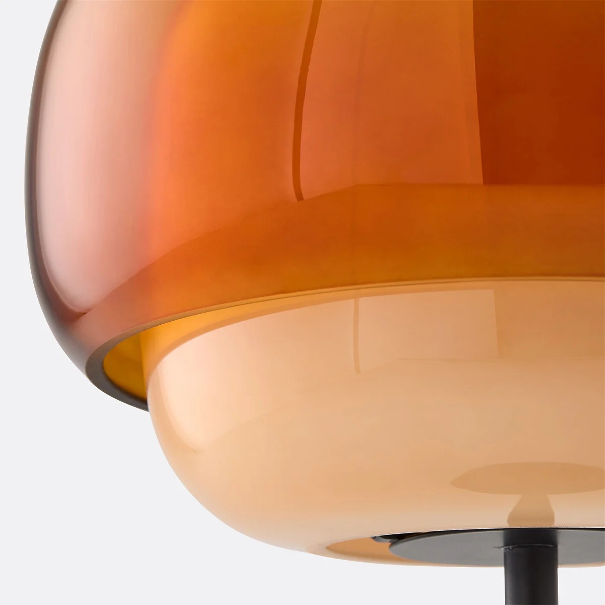 Colored glass shade close-up