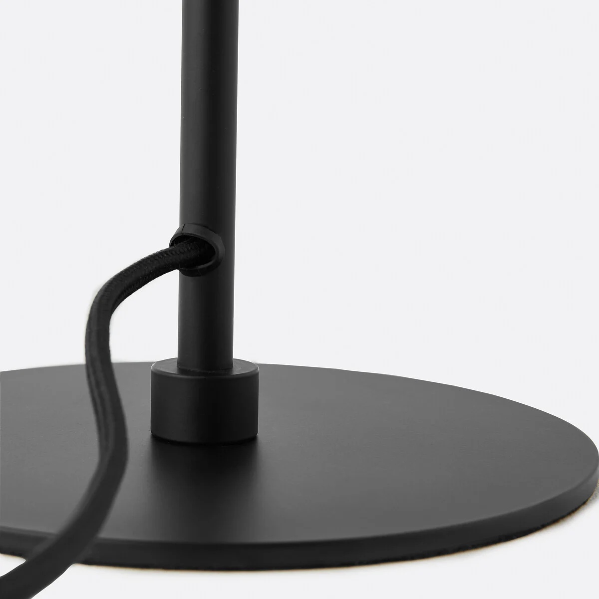 Black metal base detail