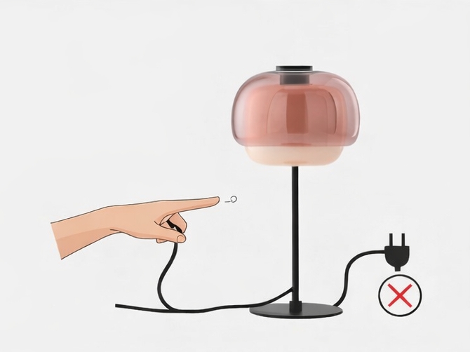 Unplug lamp before cleaning