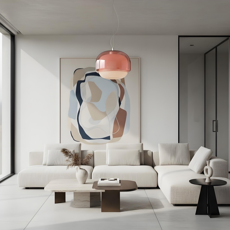 Clinco pendant in a contemporary living room