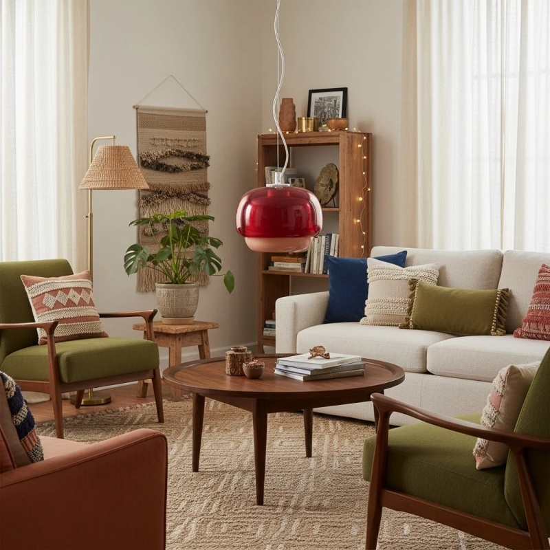 Clinco pendant in a colorful lounge