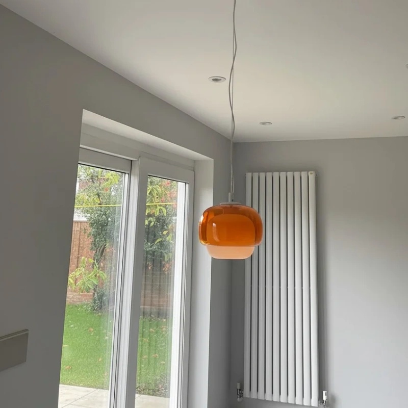 Customer feedback photo showing Clinco pendant by a window