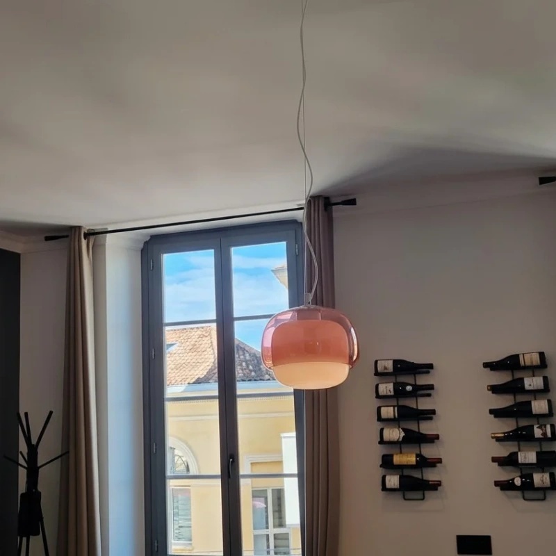 Customer feedback photo showing pink Clinco pendant