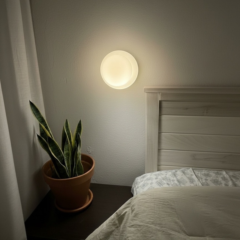 Customer photo of the opal glass wall lamp