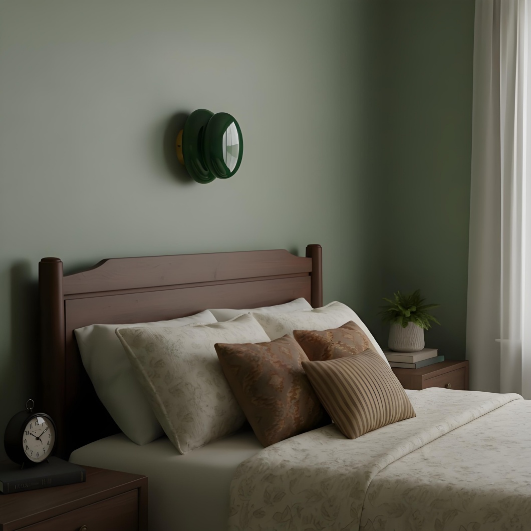 Pair of opal glass wall lamps