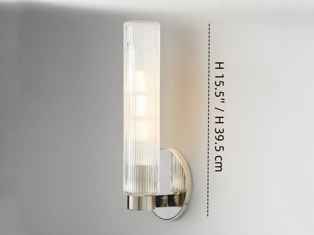 Rivora wall sconce size diagram