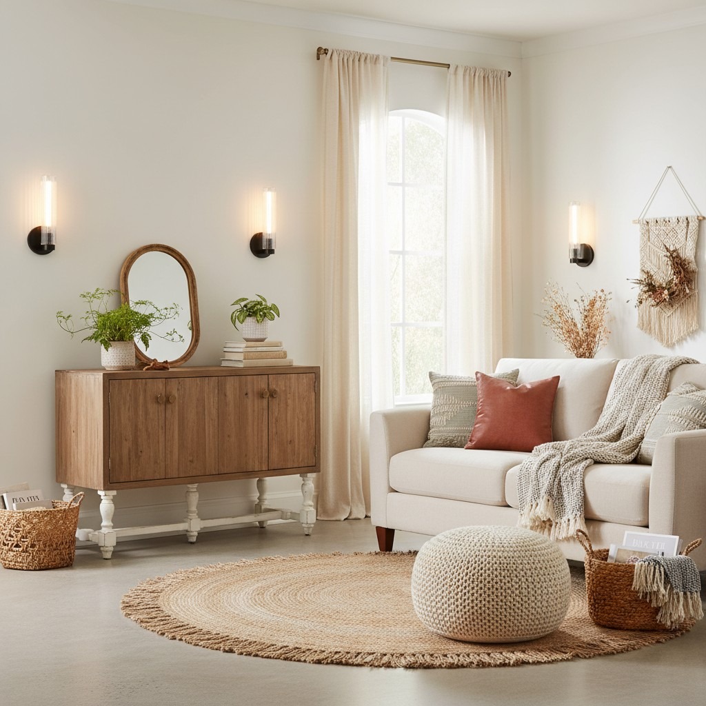Rivora sconces in a cozy room setting