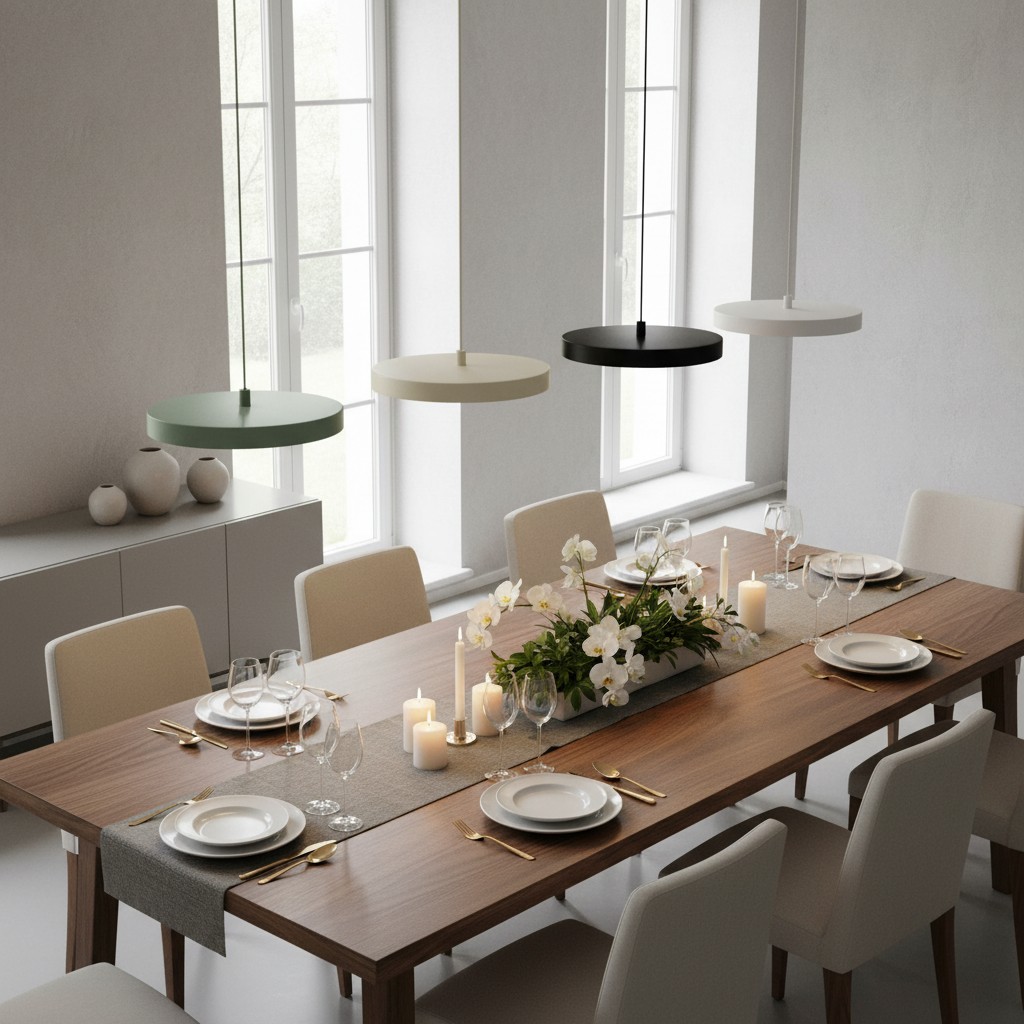 Evanos pendant lamp over a dining table