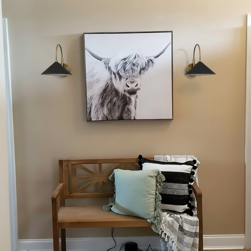 Customer photo of Curva wall sconces in a seating area