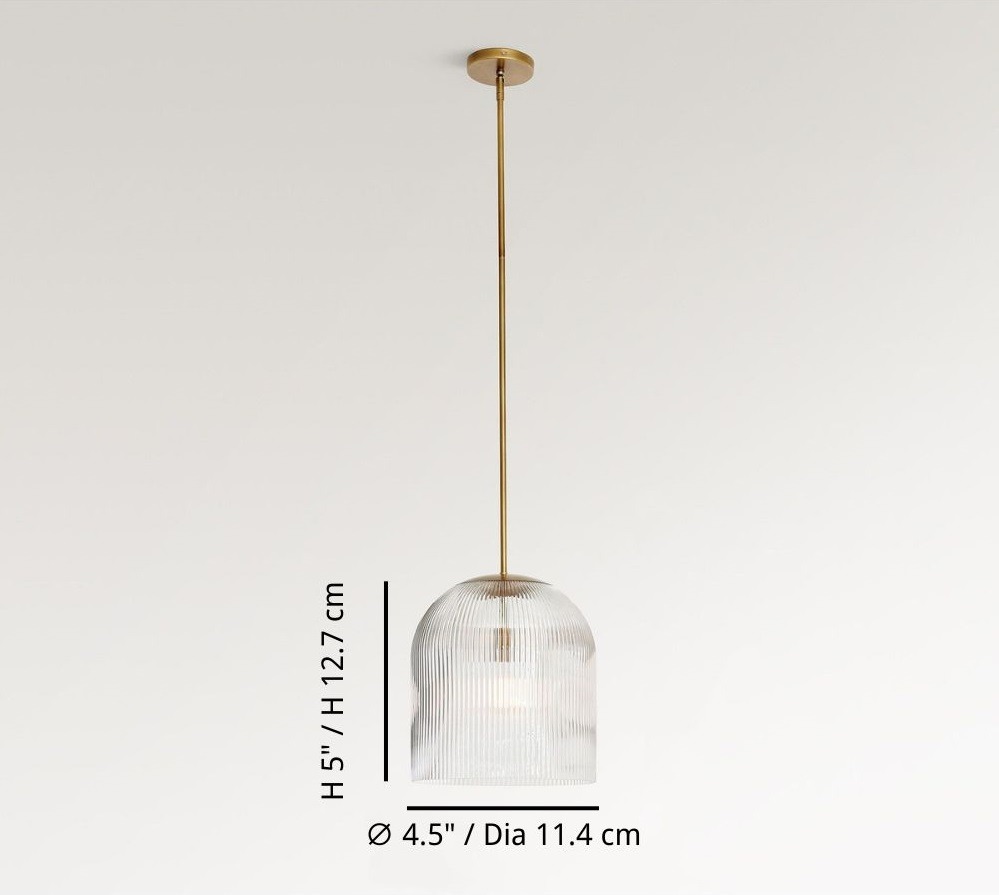 Bravira 4.5 inch pendant dimensions
