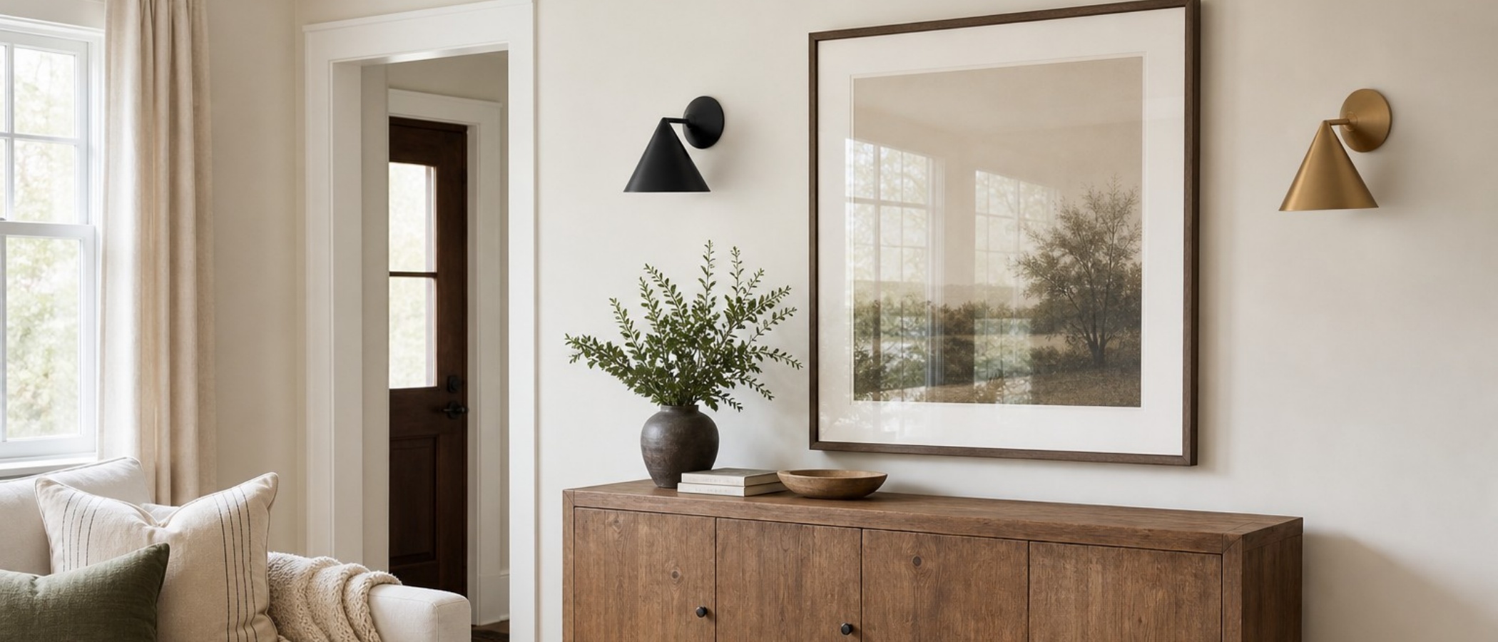 Brivana Wall Lamp displayed in a warm interior