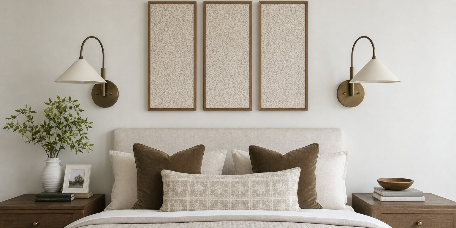 Curva wall sconces lighting a hallway