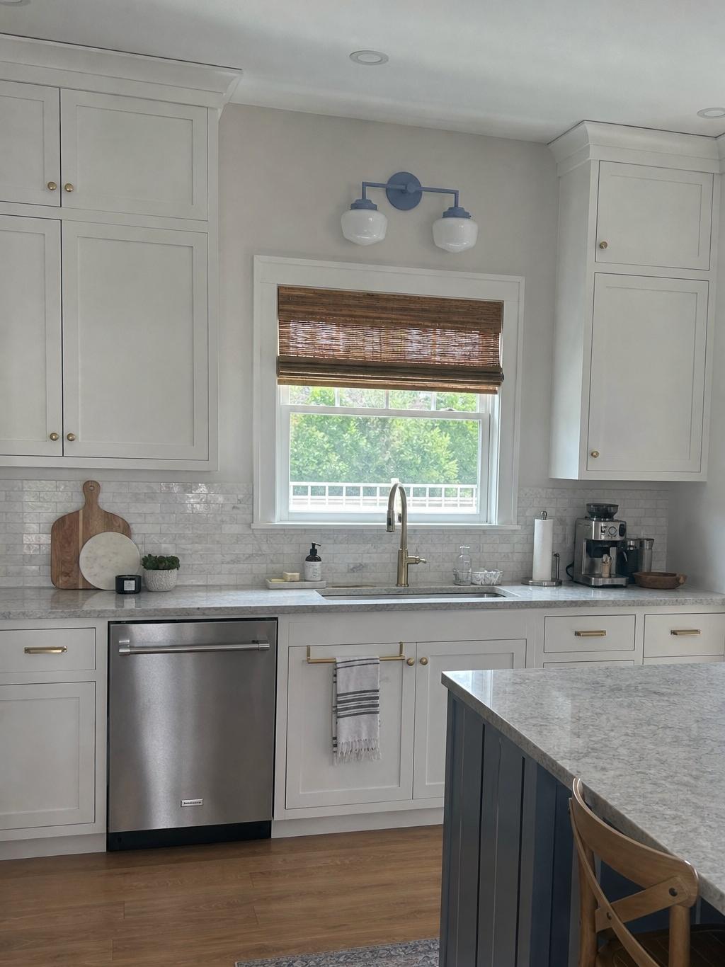 Customer kitchen photo of Opalume vanity light