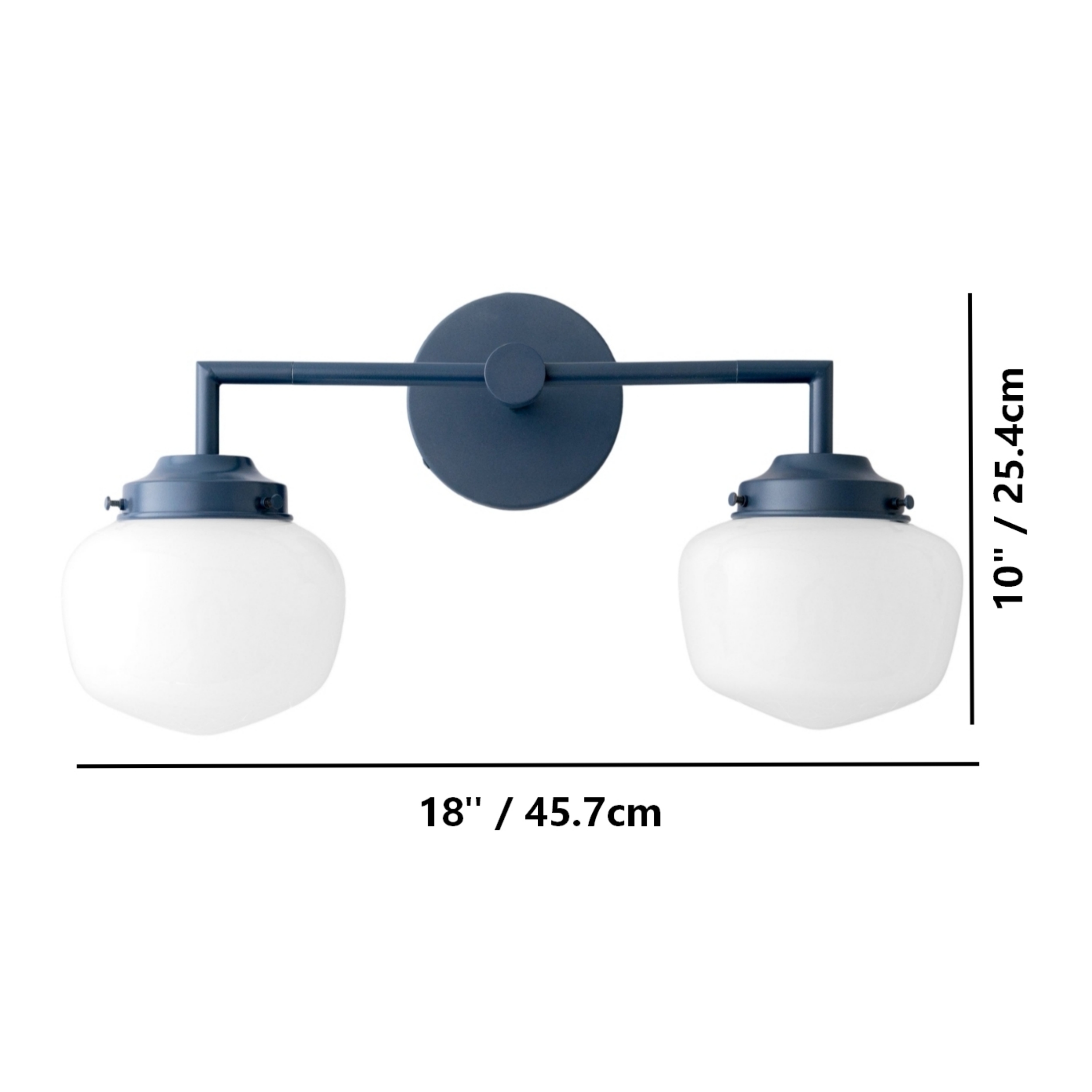 Opalume 2 Heads size diagram