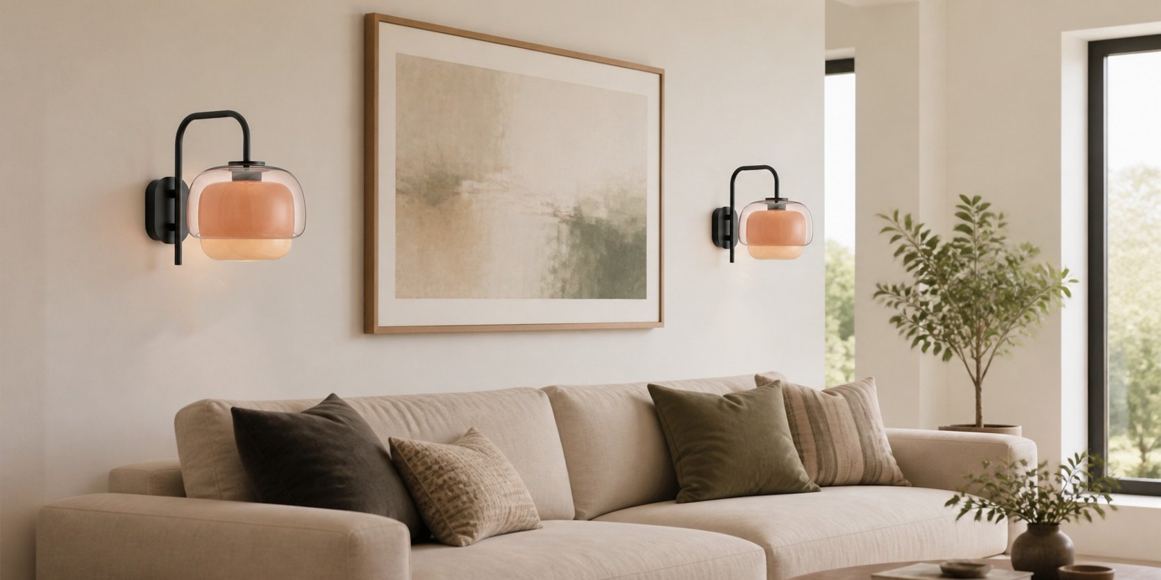 Clinco glazen vintage wandlamp in een slaapkamer
