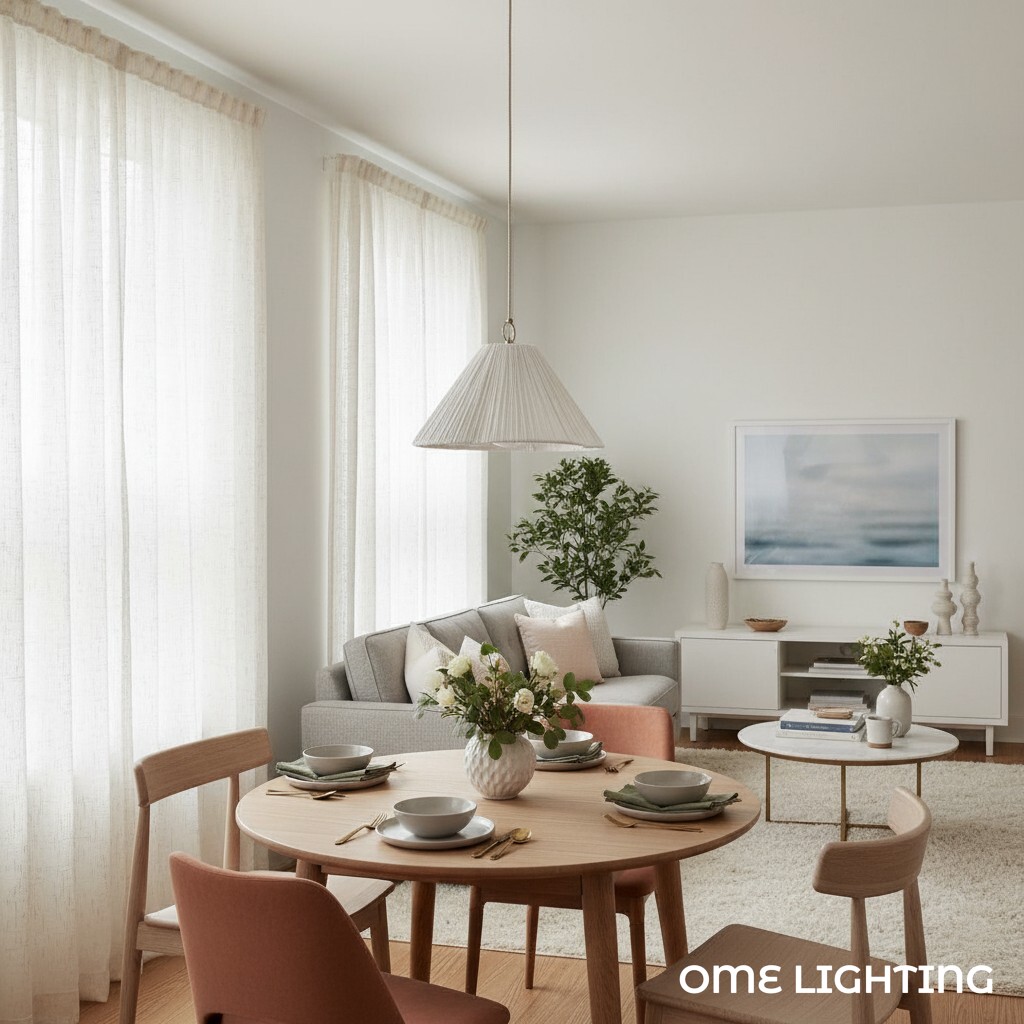Lindi Farmhouse Aged Brass Linen Shade Pendant Light for Kitchen Island