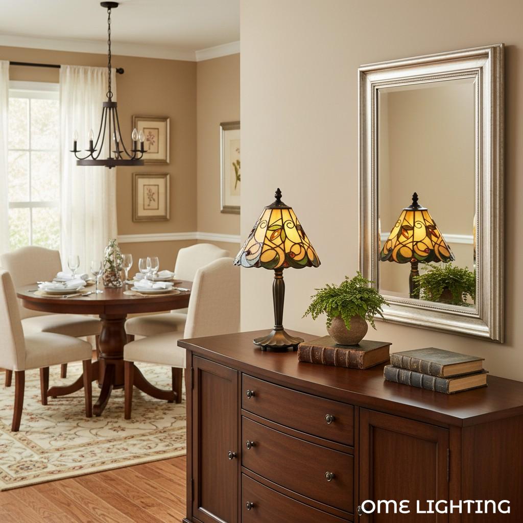Ome Lighting Jamelia Tiffany Table Lamp - Thumbnail 3
