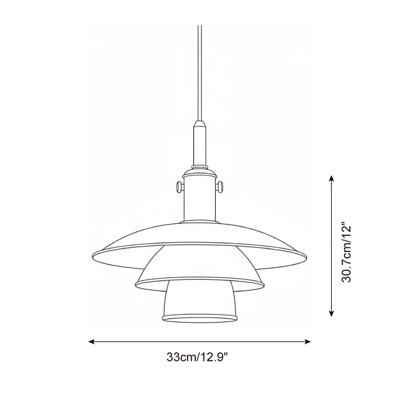 Mirage Layer Pendant Lamp dimension drawing
