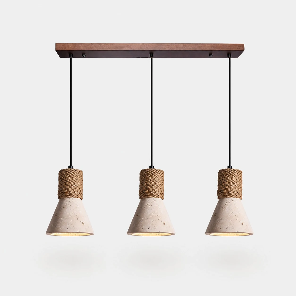 Three head linear canopy pendant light