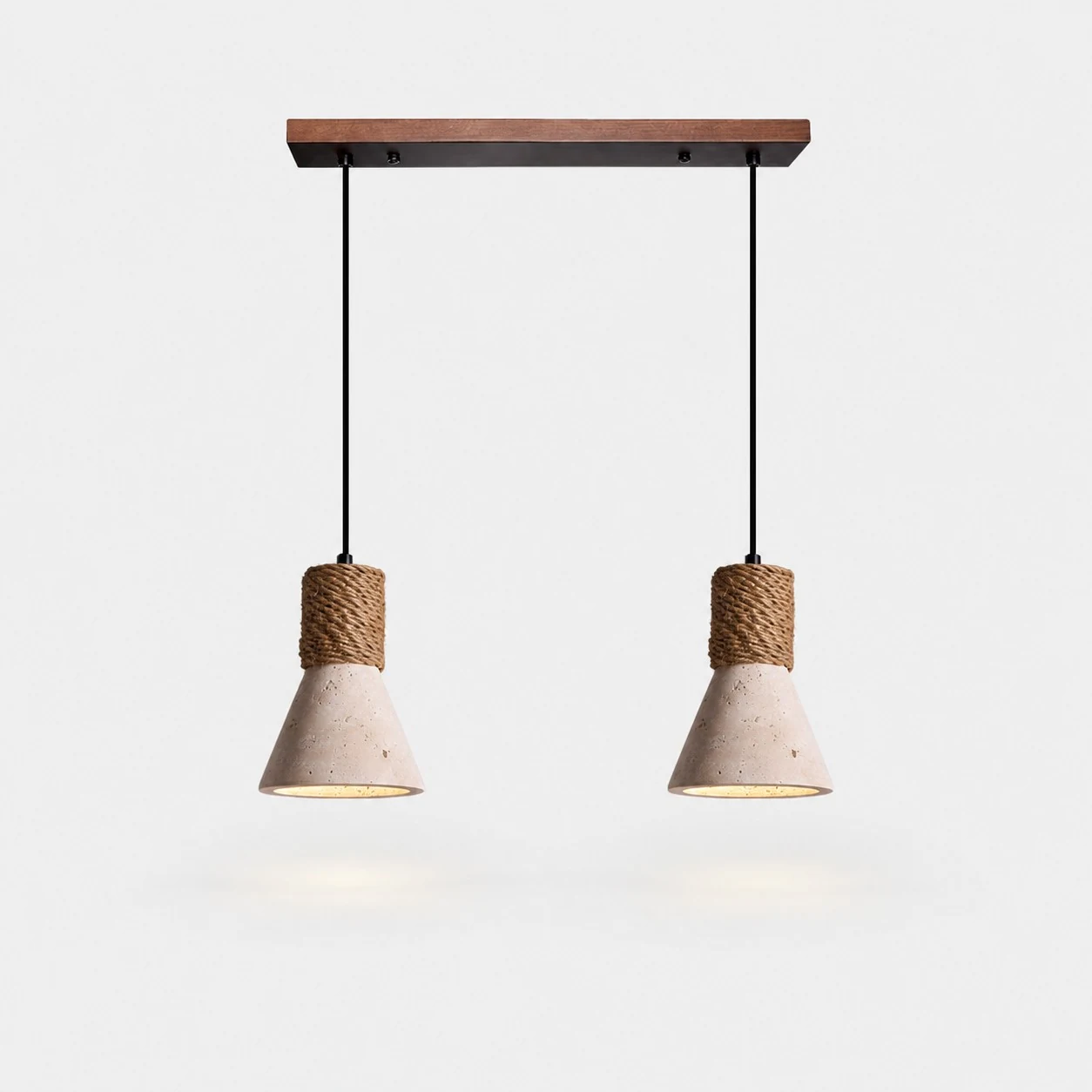 Two head linear canopy pendant light