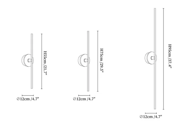Zylaro Stone Wall Light dimension drawing