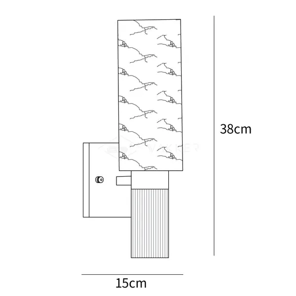 Torch Alabaster Sconce dimensions