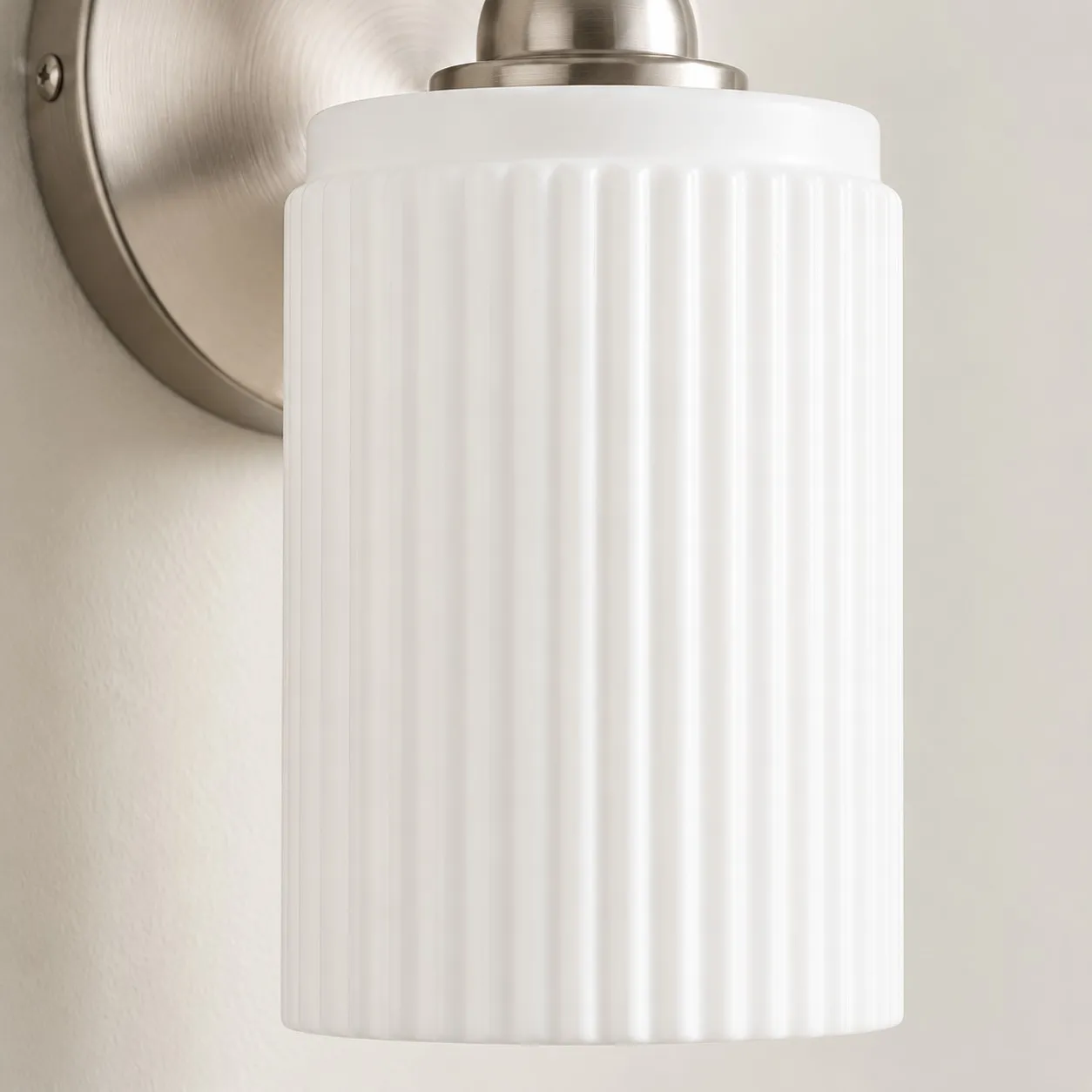 Fluted milk glass shade detail