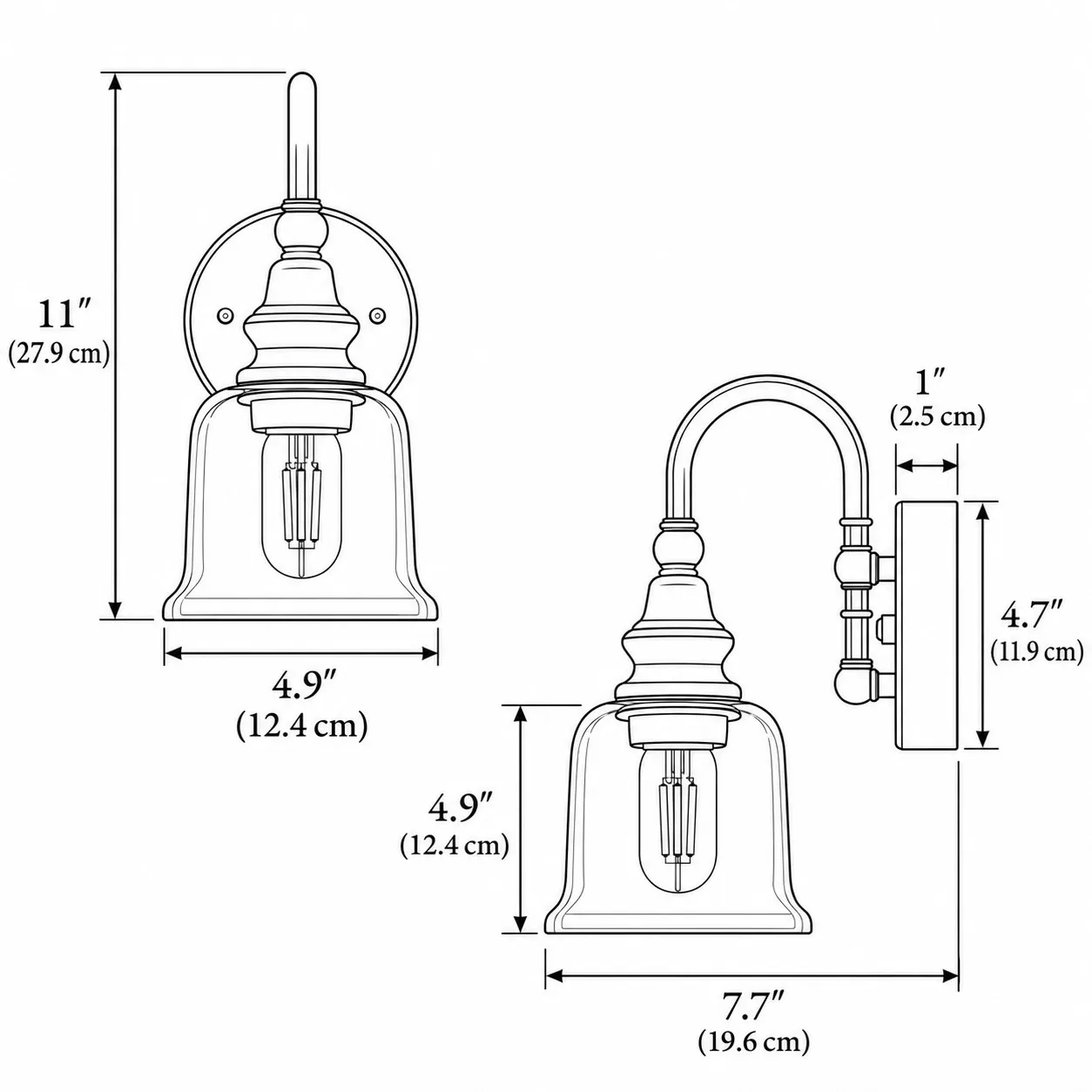 Cassiel one-light dimensions